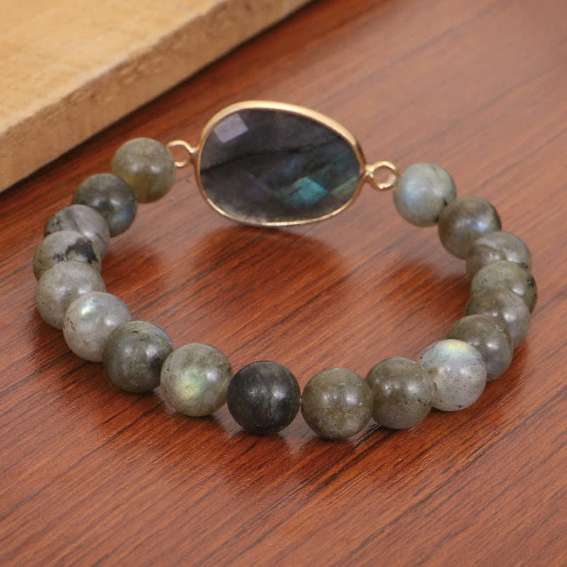 Natural Labradorite & Moonstone Healing Support Bracelet