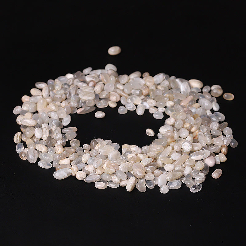 Natural Moonstone Chips 5-9mm Tumbled Stones for Healing