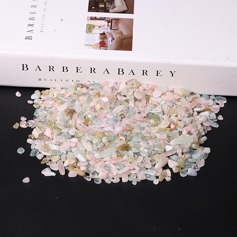 Natural Morganite Raw Crystal Chips 5-9mm for Decoration