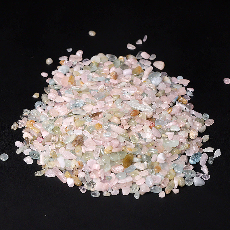 Natural Morganite Raw Crystal Chips 5-9mm for Decoration