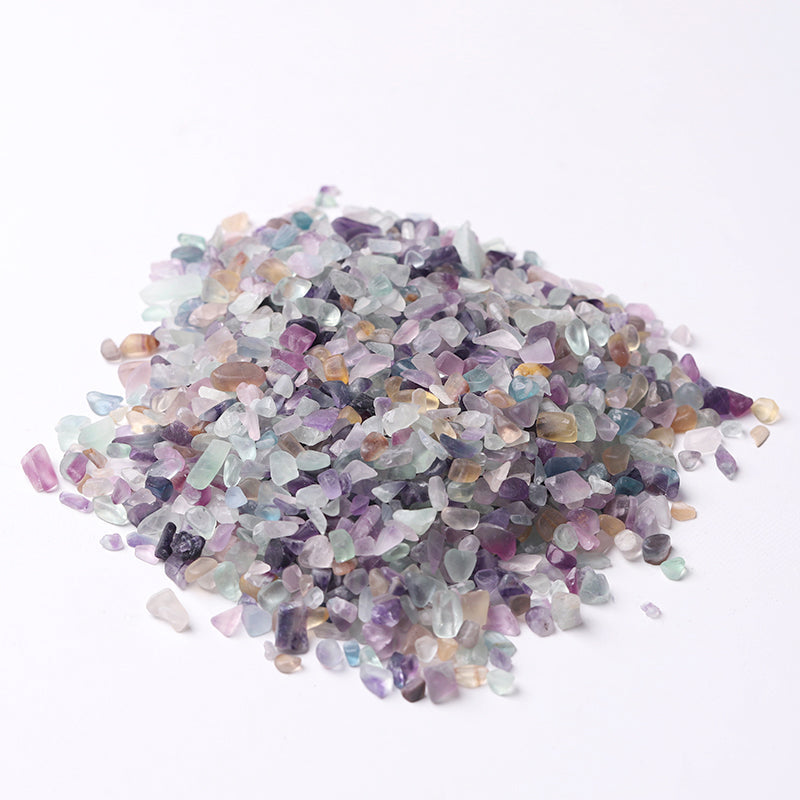 Natural Rainbow Fluorite Crystal Chips 5-9mm for Healing