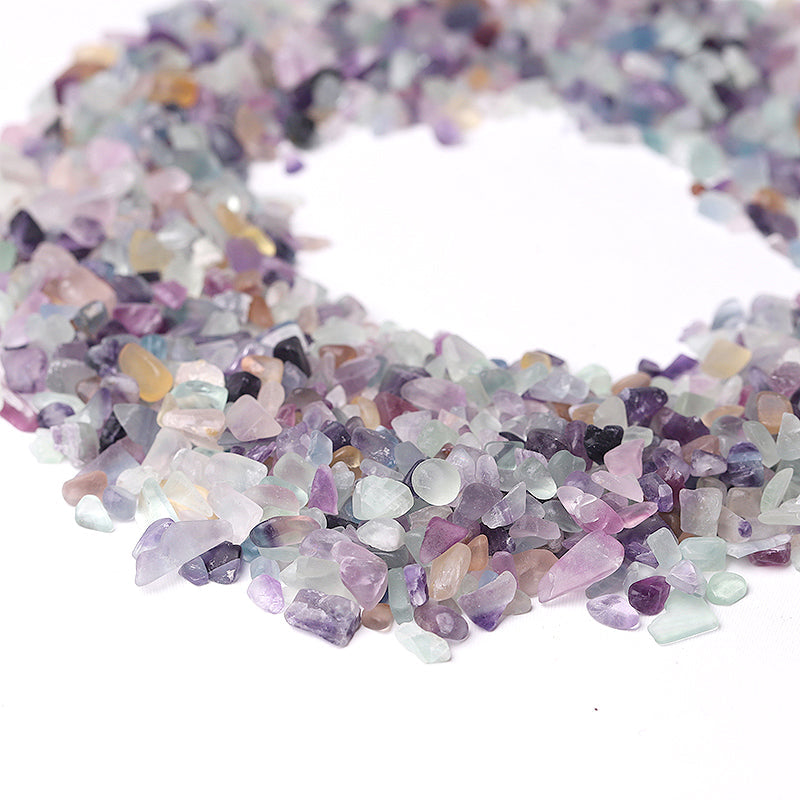 Natural Rainbow Fluorite Crystal Chips 5-9mm for Healing