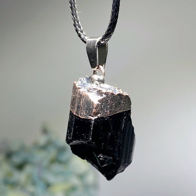 Natural Raw Black Tourmaline Pendant 15-25mm Healing Crystal