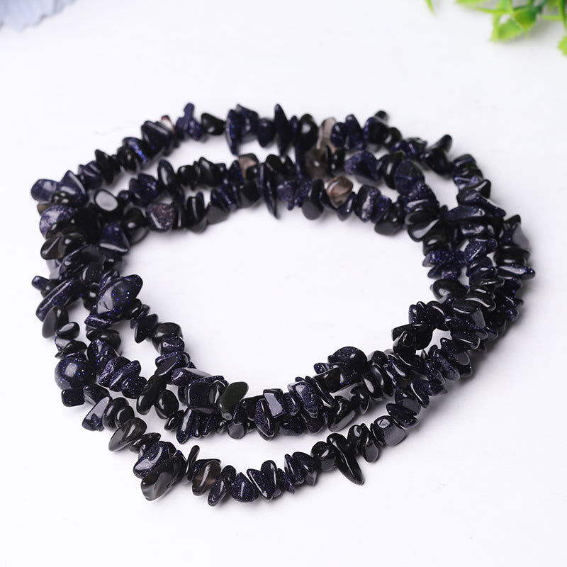 Natural Raw Crystal Chips String 32 Inches for DIY Healing