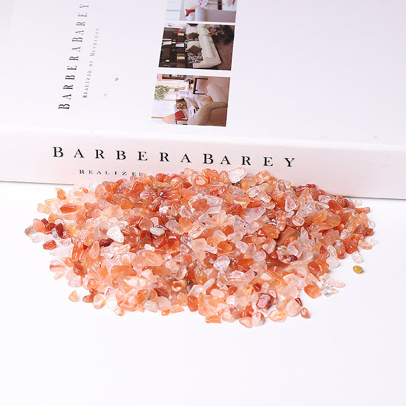Natural Red Quartz Crystal Chips 5-9mm Raw Decoration Stones