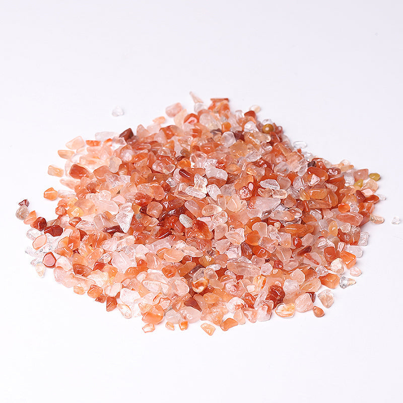 Natural Red Quartz Crystal Chips 5-9mm Raw Decoration Stones