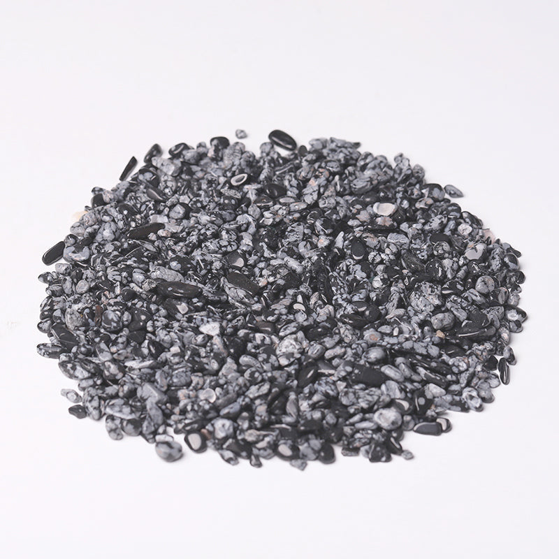 Natural Snowflake Obsidian Chips 5-9mm Healing Crystals