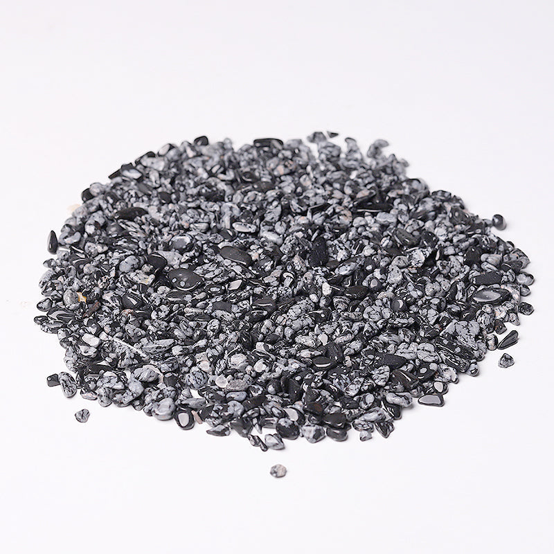 Natural Snowflake Obsidian Chips 5-9mm Healing Crystals