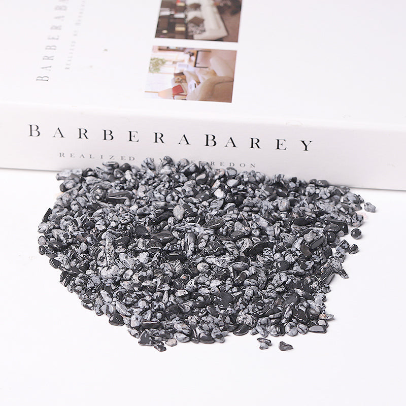 Natural Snowflake Obsidian Chips 5-9mm Healing Crystals