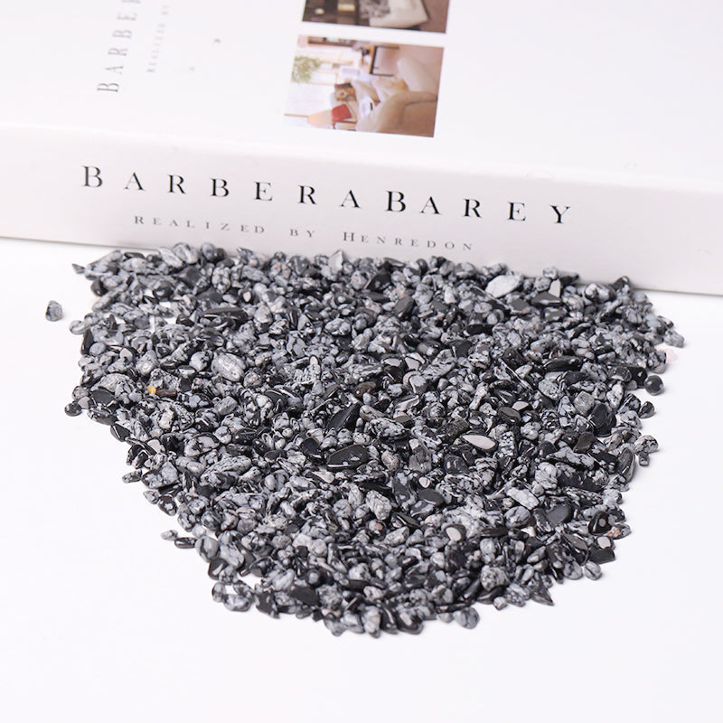 Natural Snowflake Obsidian Chips 5-9mm Healing Crystals
