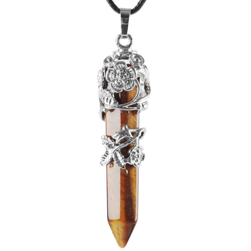 Natural Tiger Eye Pendant for Spiritual Protection and Grounding