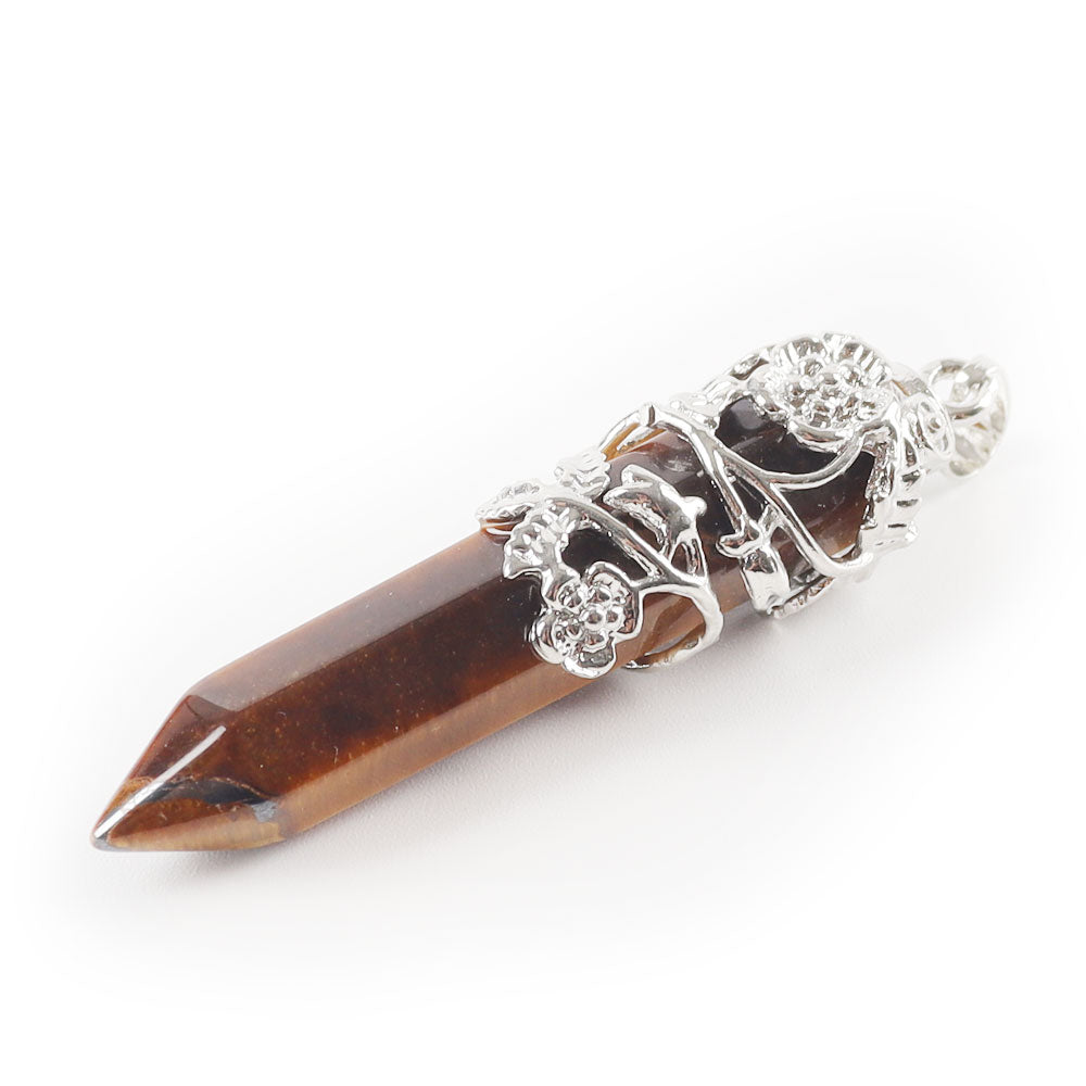 Natural Tiger Eye Pendant for Spiritual Protection and Grounding