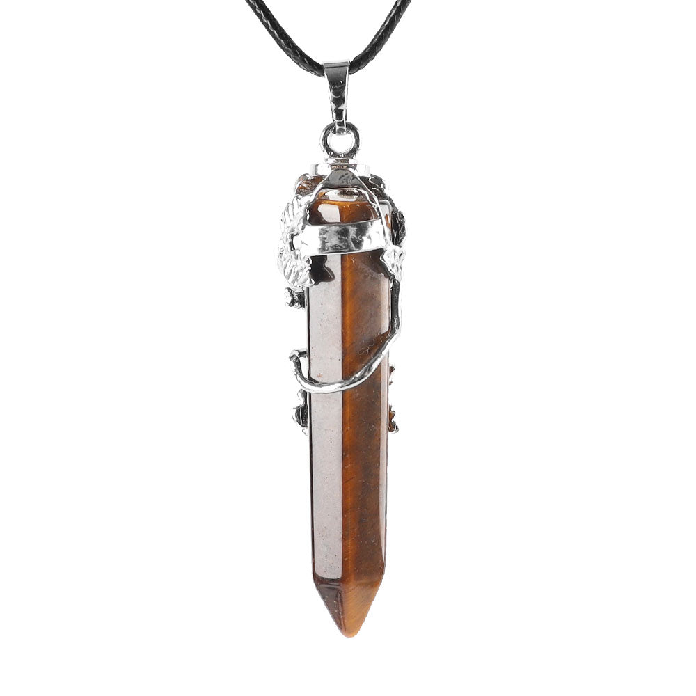 Natural Tiger Eye Pendant for Spiritual Protection and Grounding