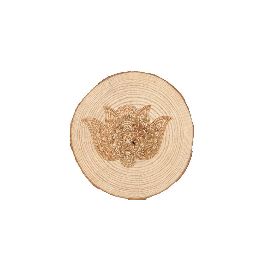 Natural Wood Spiritual Coaster 8-10cm