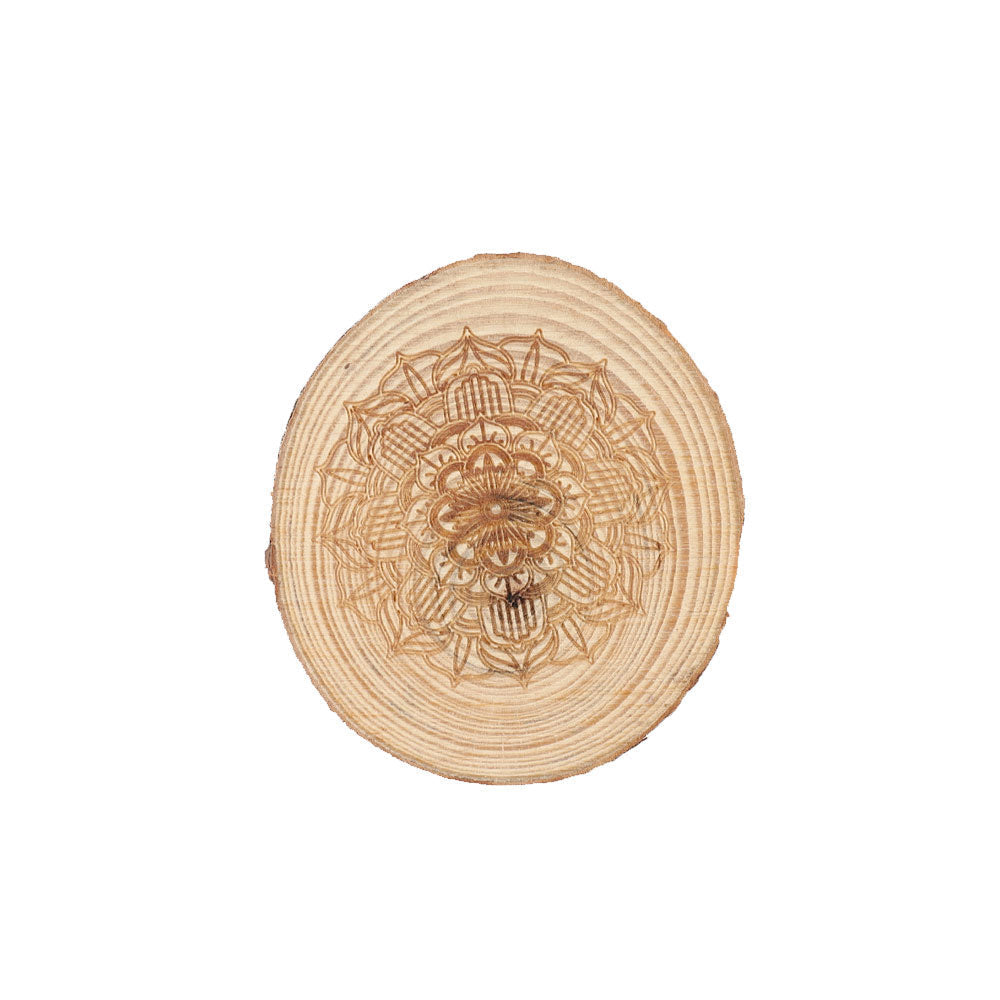 Natural Wood Spiritual Coaster 8-10cm