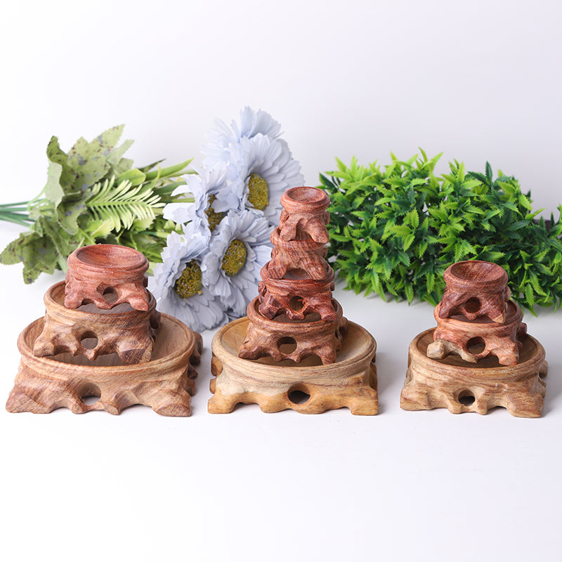 Natural Wooden Crystal Display Stand 2 to 11cm
