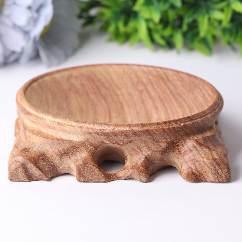 Natural Wooden Crystal Display Stand 2 to 11cm