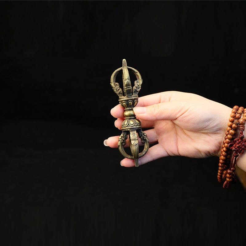 Nepal Handmade Copper Vajra Dorje Meditation Strength Decor