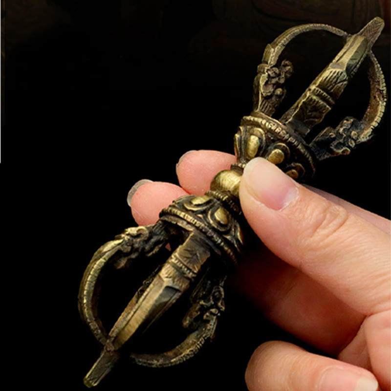 Nepal Handmade Copper Vajra Dorje Meditation Strength Decor