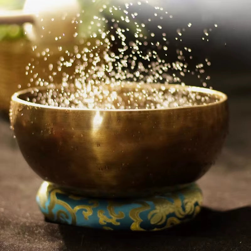 Handmade Nepal Singing Bowl Brass Meditation Yoga Massage Tibetan Singing Bowls Sound Healing Therapy Instruments Accessories