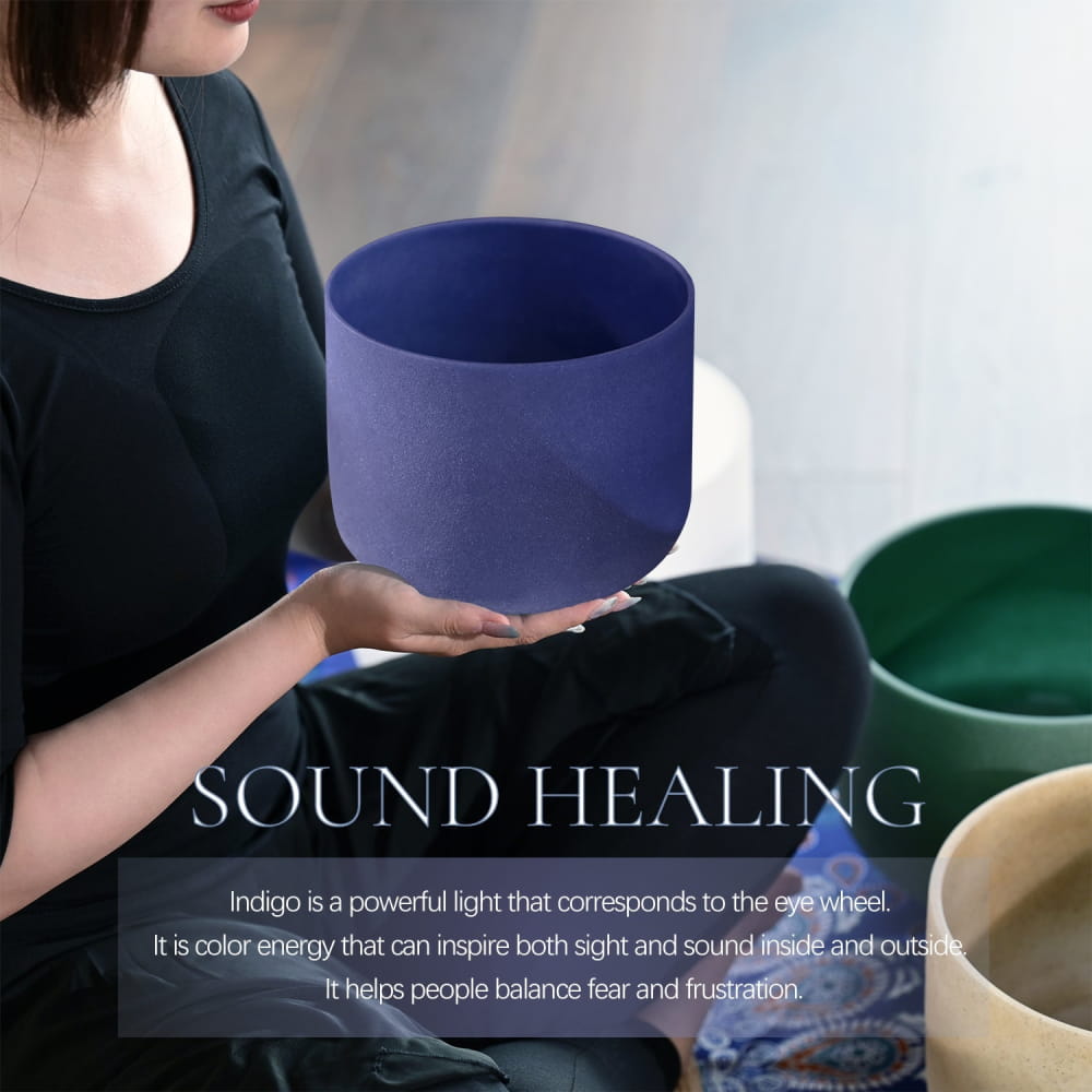 A Note Sapphire Gemstone Fusion Crystal Singing Bowl - On sale