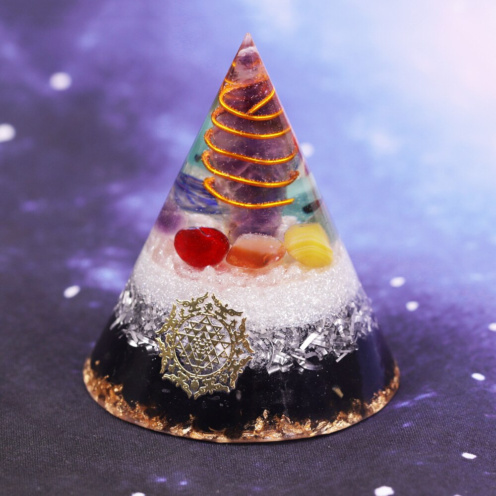 Obsidian Protection Cone Pyramid for Meditation and Balance