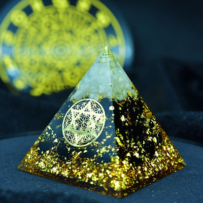 Obsidian Orgone Pyramid - Protector Design