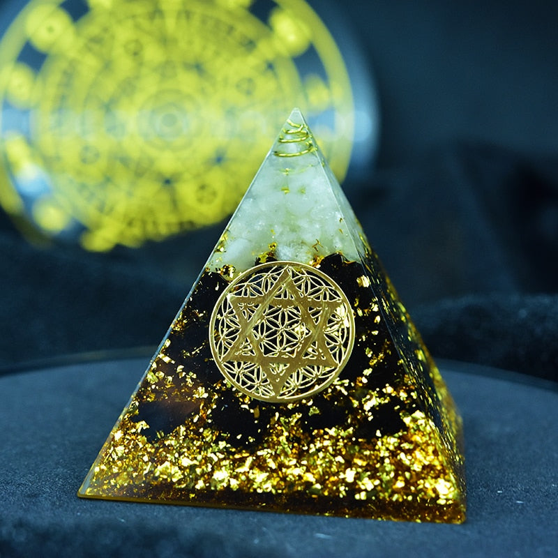 Obsidian Protector Orgone Pyramid