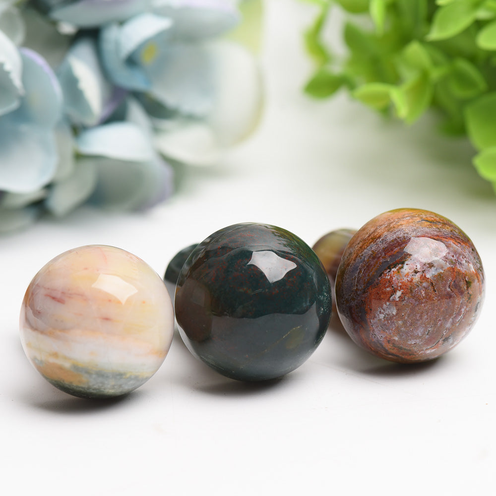 Ocean Jasper 1.9 Inch Crystal Mushroom Carving