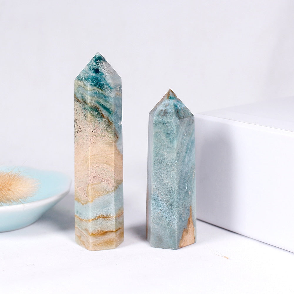 Ocean Jasper Tower for Healing and Tranquility