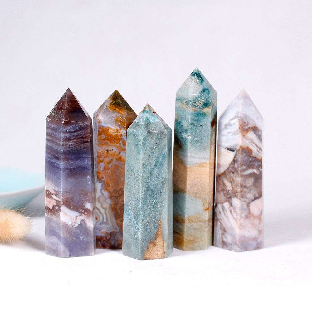 Ocean Jasper Tower for Healing and Tranquility