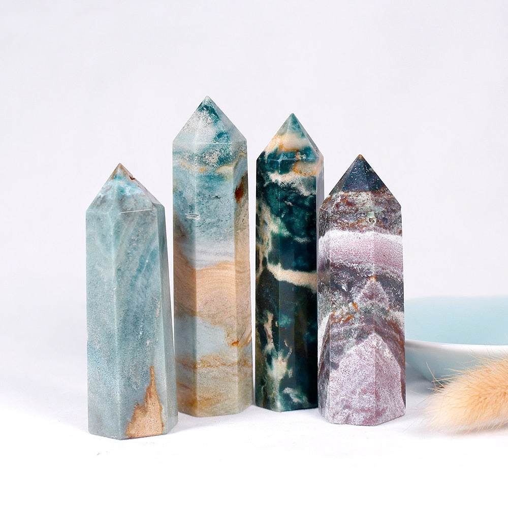 Ocean Jasper Tower for Healing and Tranquility
