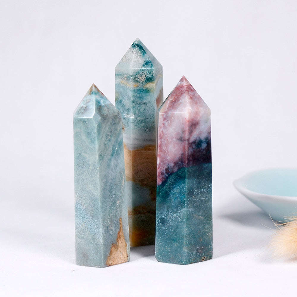 Ocean Jasper Tower for Healing and Tranquility