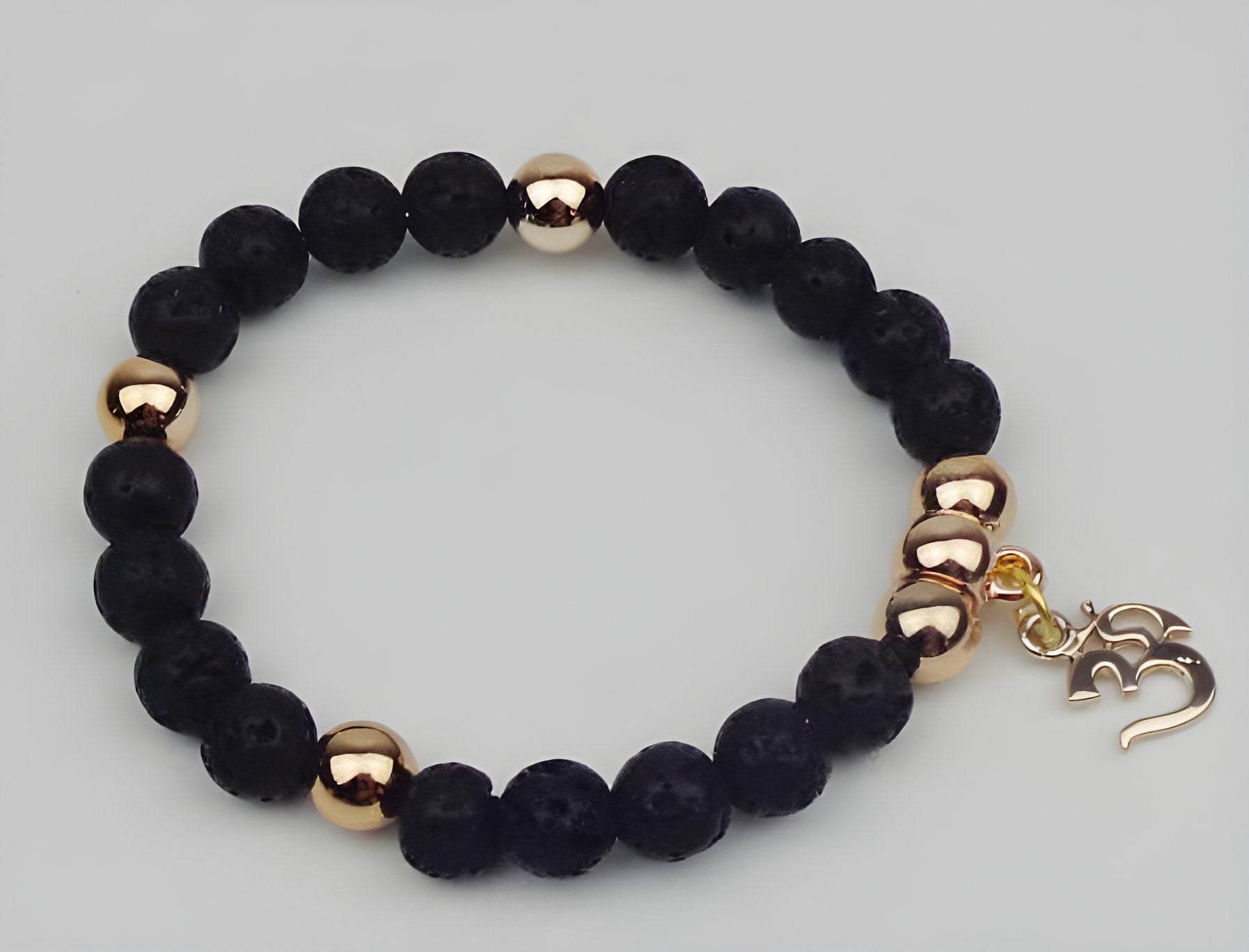 Om Jasper Mala Bead Bracelet for Mindfulness Practice