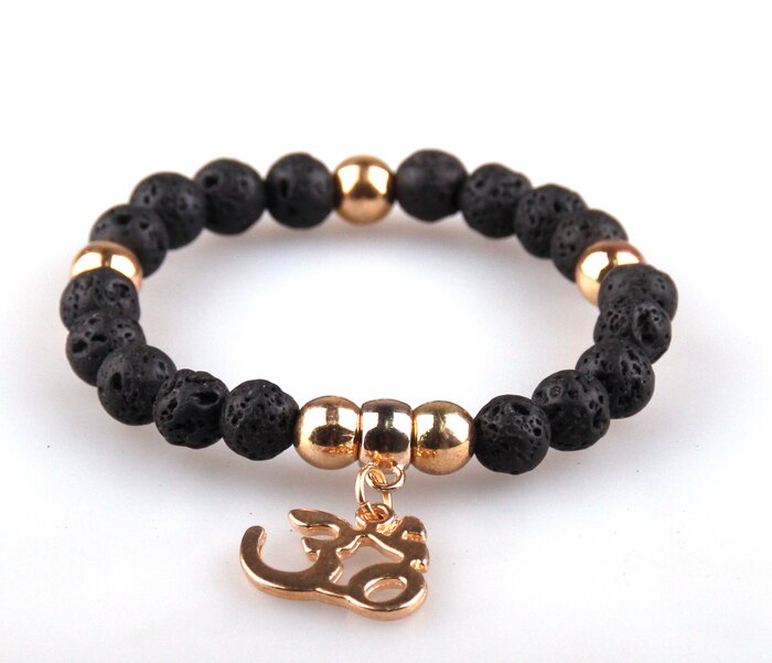 Om Jasper Mala Bead Bracelet for Mindfulness Practice