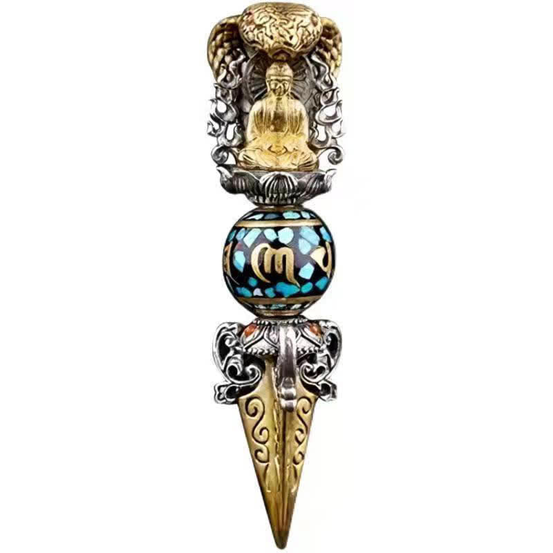 Om Mani Padme Hum Necklace | Copper Vajra Pendant Unisex