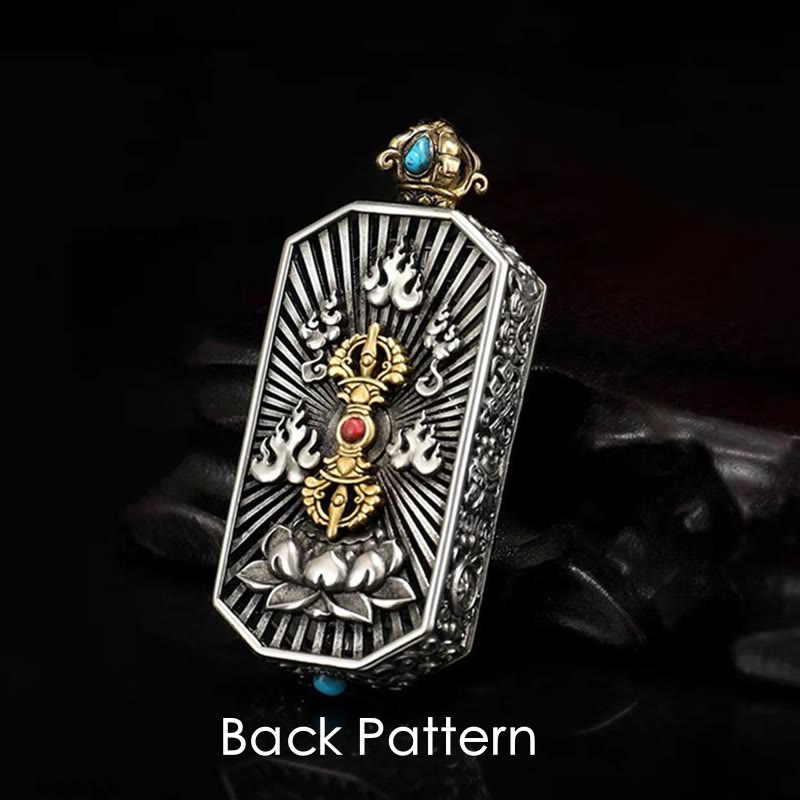 Om Mani Padme Hum Necklace | Dorje Vajra Lotus Pendant