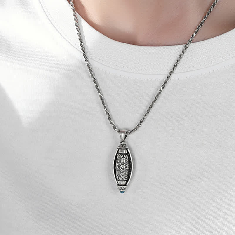 Om Mani Padme Hum Rotatable Protection Necklace Copper