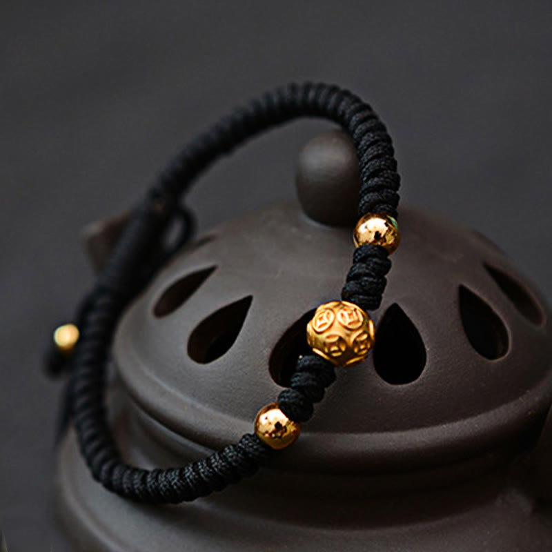 Om Mani Padme Hum Silver String Couple Bracelet | Protection & Luck