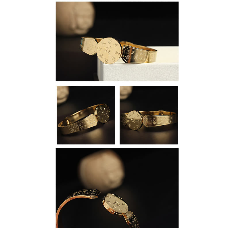 Om Mani Padme Hum Titanium Steel Harmony Bracelet | 60mm