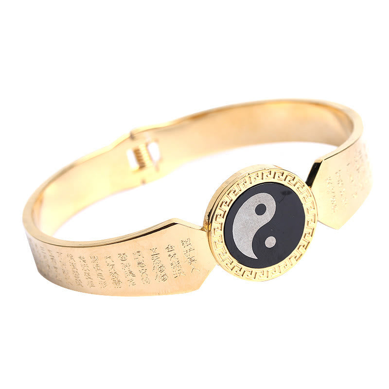 Om Mani Padme Hum Titanium Steel Harmony Bracelet | 60mm