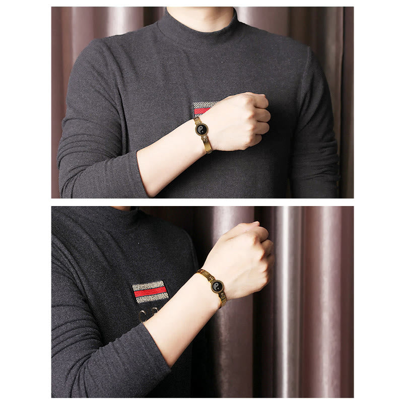 Om Mani Padme Hum Titanium Steel Harmony Bracelet | 60mm