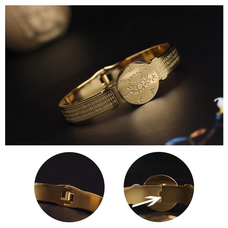 Om Mani Padme Hum Titanium Steel Harmony Bracelet | 60mm