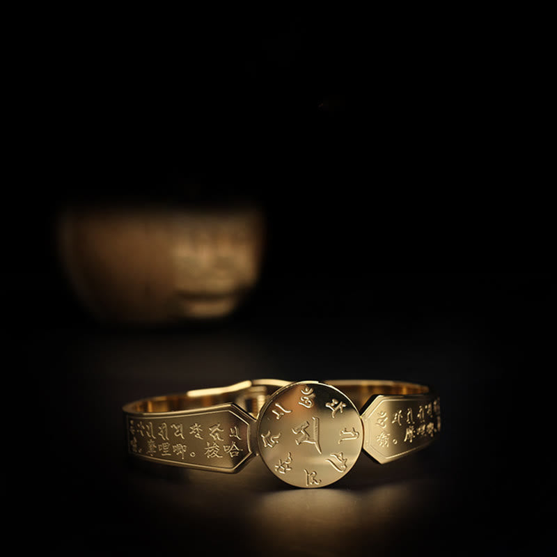 Om Mani Padme Hum Titanium Steel Harmony Bracelet | 60mm