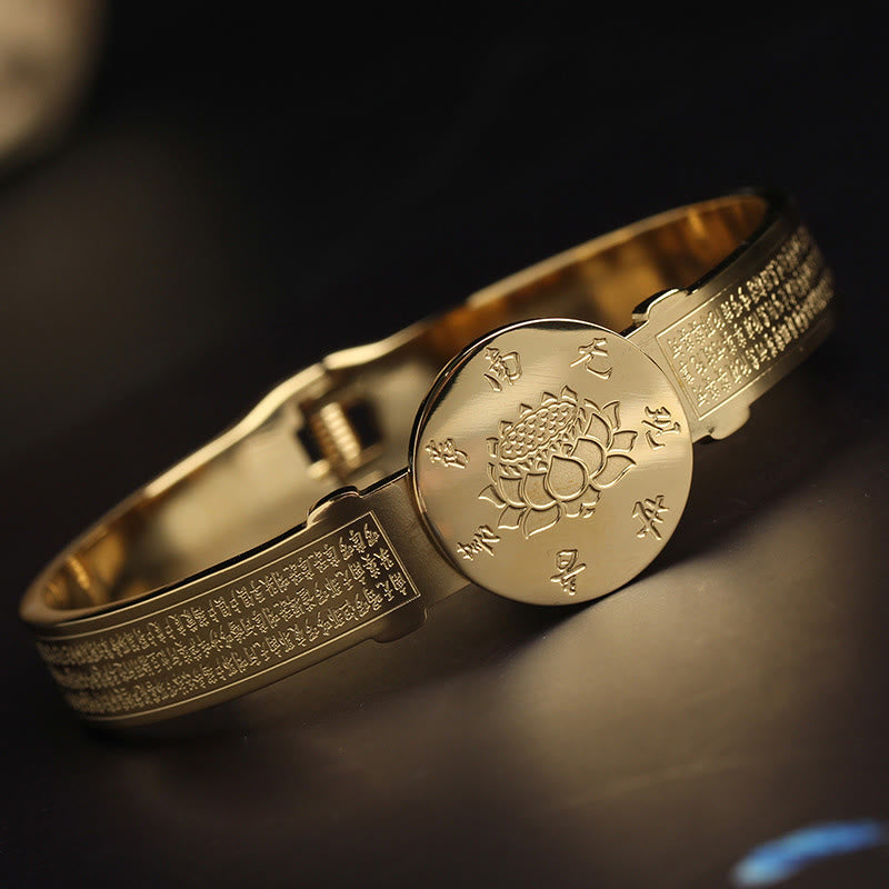 Om Mani Padme Hum Titanium Steel Harmony Bracelet | 60mm