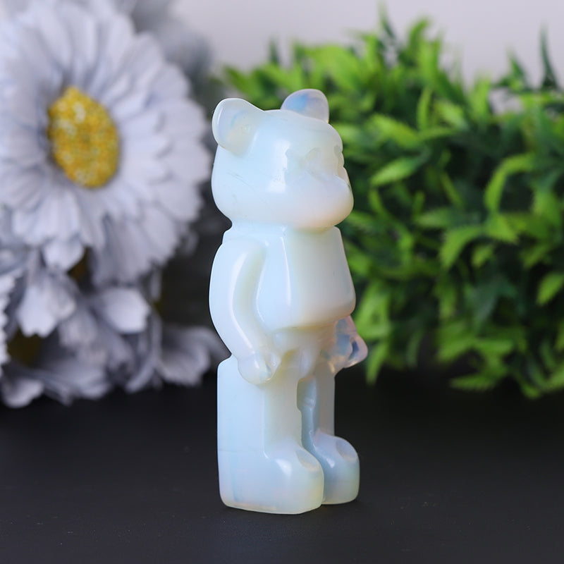 Opalite 3.2" Crystal Bear Carving Figurine