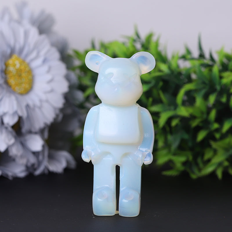 Opalite 3.2" Crystal Bear Carving Figurine