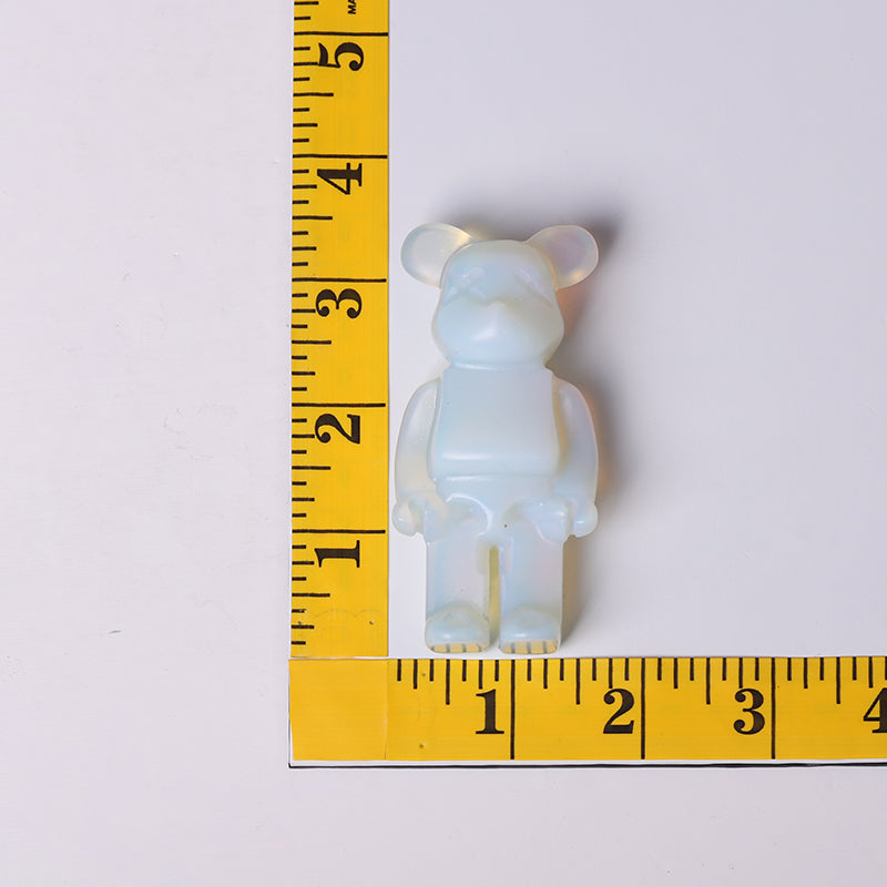 Opalite 3.2" Crystal Bear Carving Figurine