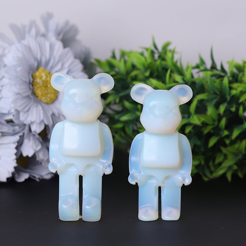 Opalite 3.2" Crystal Bear Carving Figurine