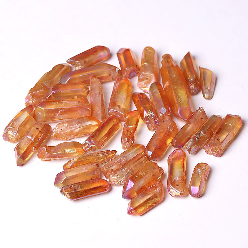 Orange Aura Angel Raw Crystal Points 1.2-1.7 inch Healing